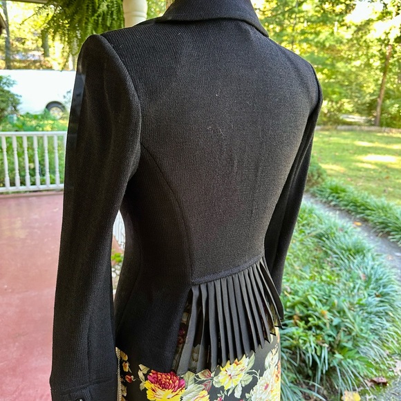 CLEARANCE -- Black St John’s Evening Jacket with Chiffon and Sparkle! - Picture 4 of 5